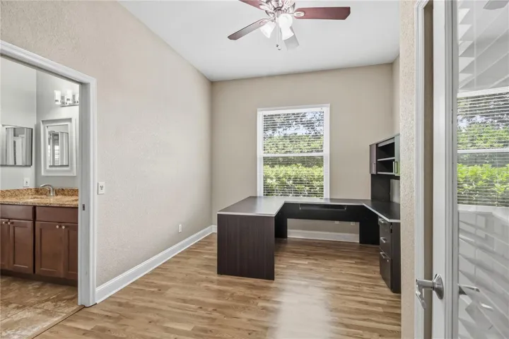 Fourth bedroom set up as dedicated office