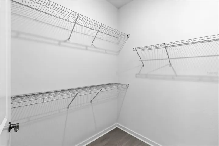 Large closet space ready for organized everyday living.