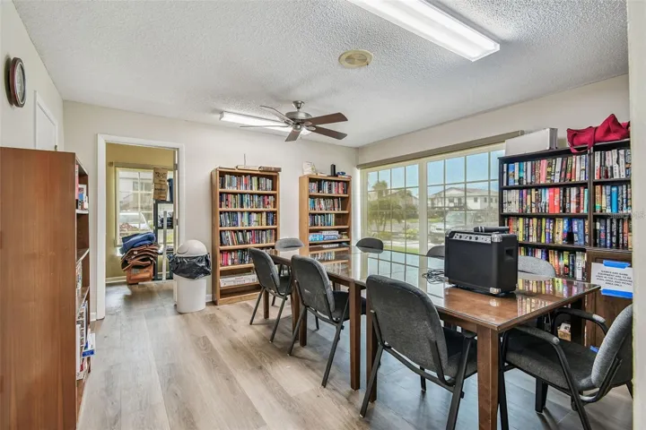 Library and game room for residents