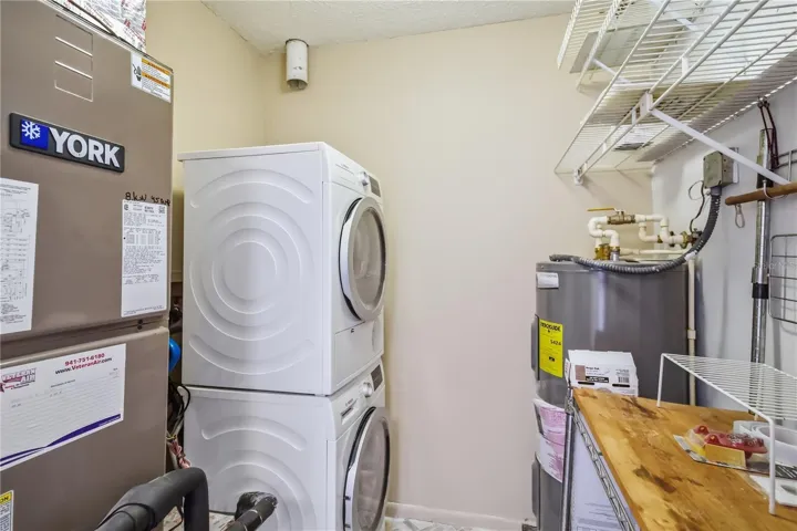 In unit laundry with extra utility storage