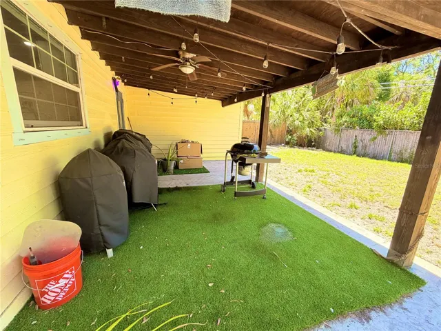 Covered back patio