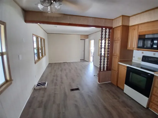 Kitchen open to Living Rm