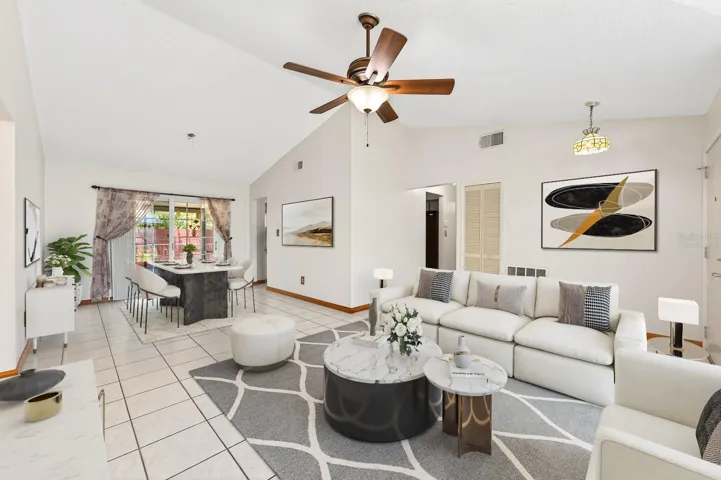 Inside, the Living Room and Dining area flow seamlessly together with DURABLE TILE FLOORING throughout the main living spaces, making the home ideal for everyday living and entertaining. Virtually Staged