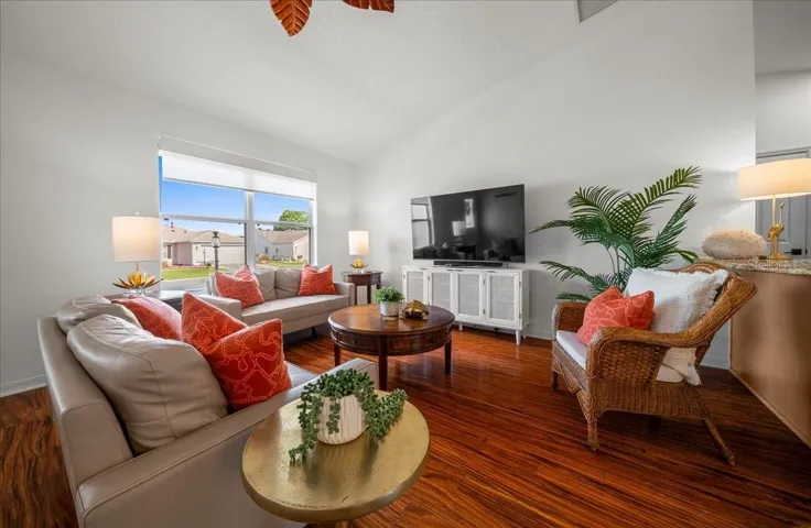 Living Room Features Laminate Floors