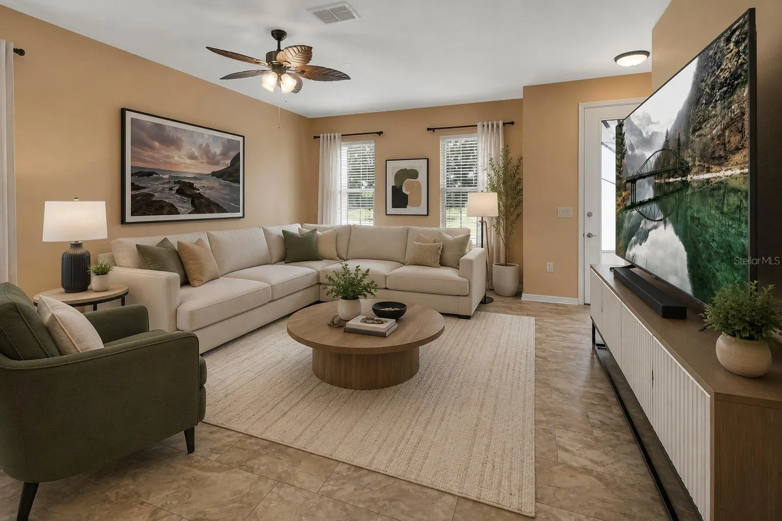 Staged living room