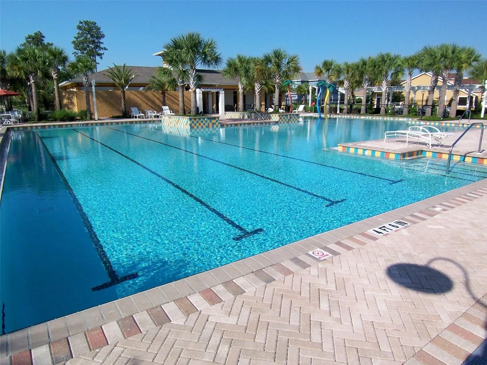 Commons pool lap lanes and beach entry