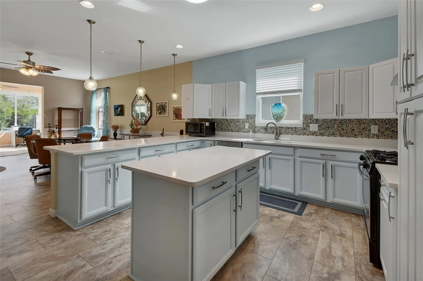 Updated kitchen with island