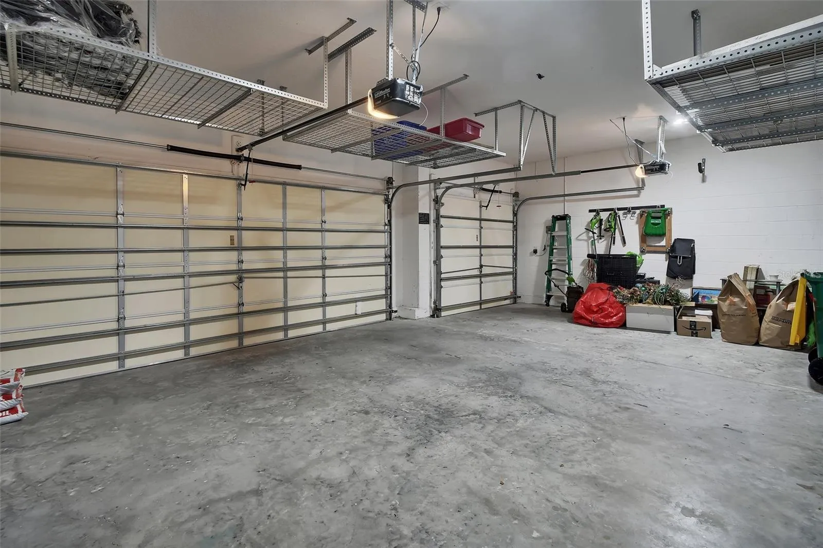 3- large hanging storage racks