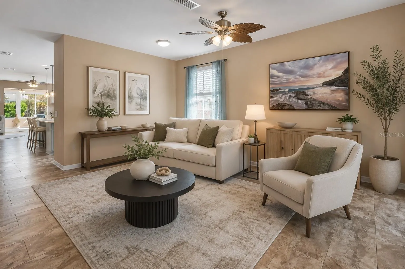 Staged living room