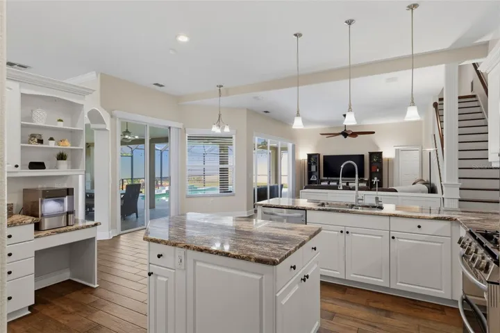 Kitchen view from garage entry