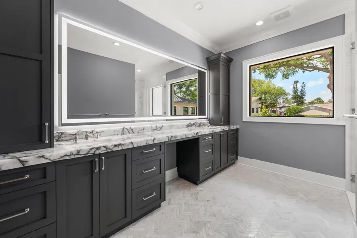 Primary Bath with walk in closets