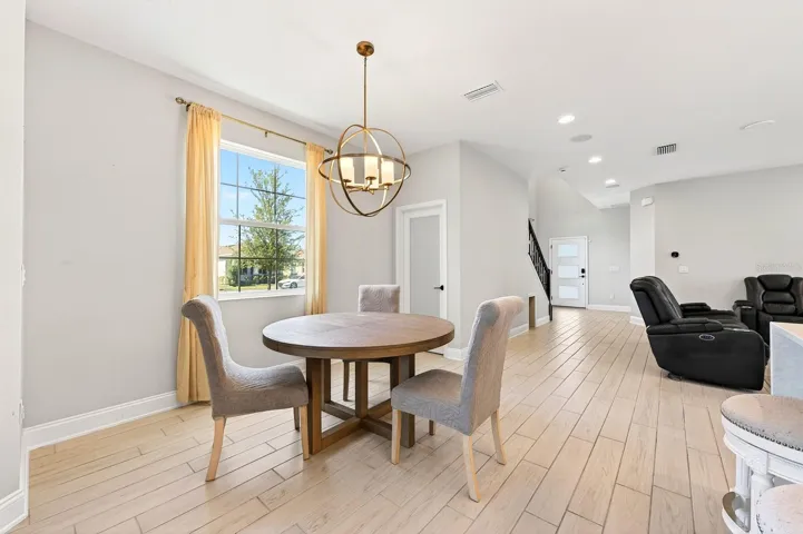 Open dining area.