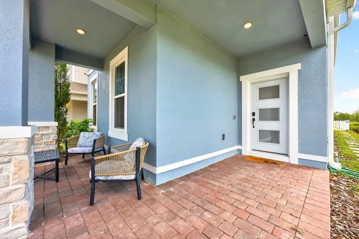 Covered front porch.