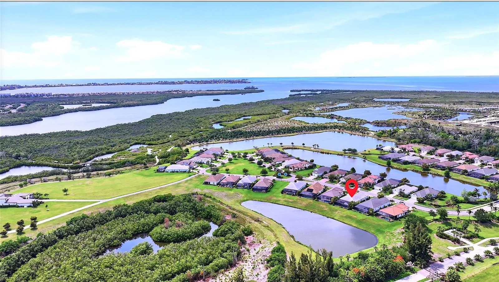 Aerial view including Robinson Preserve