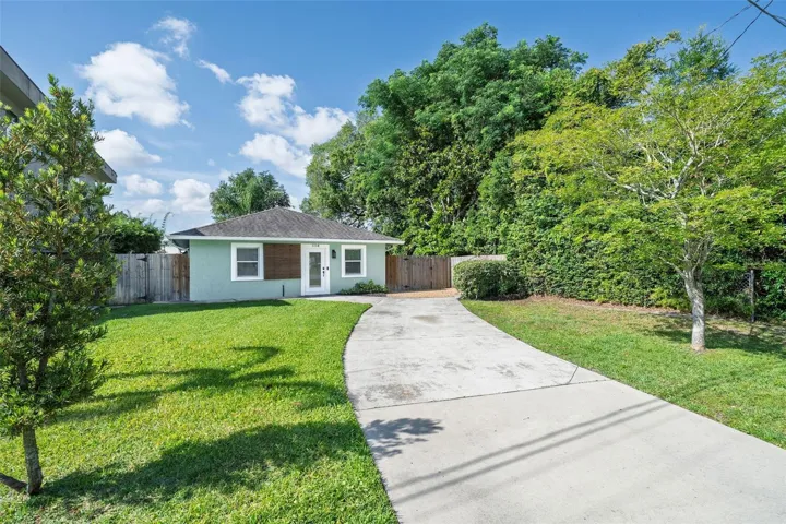 Front yard and driveway