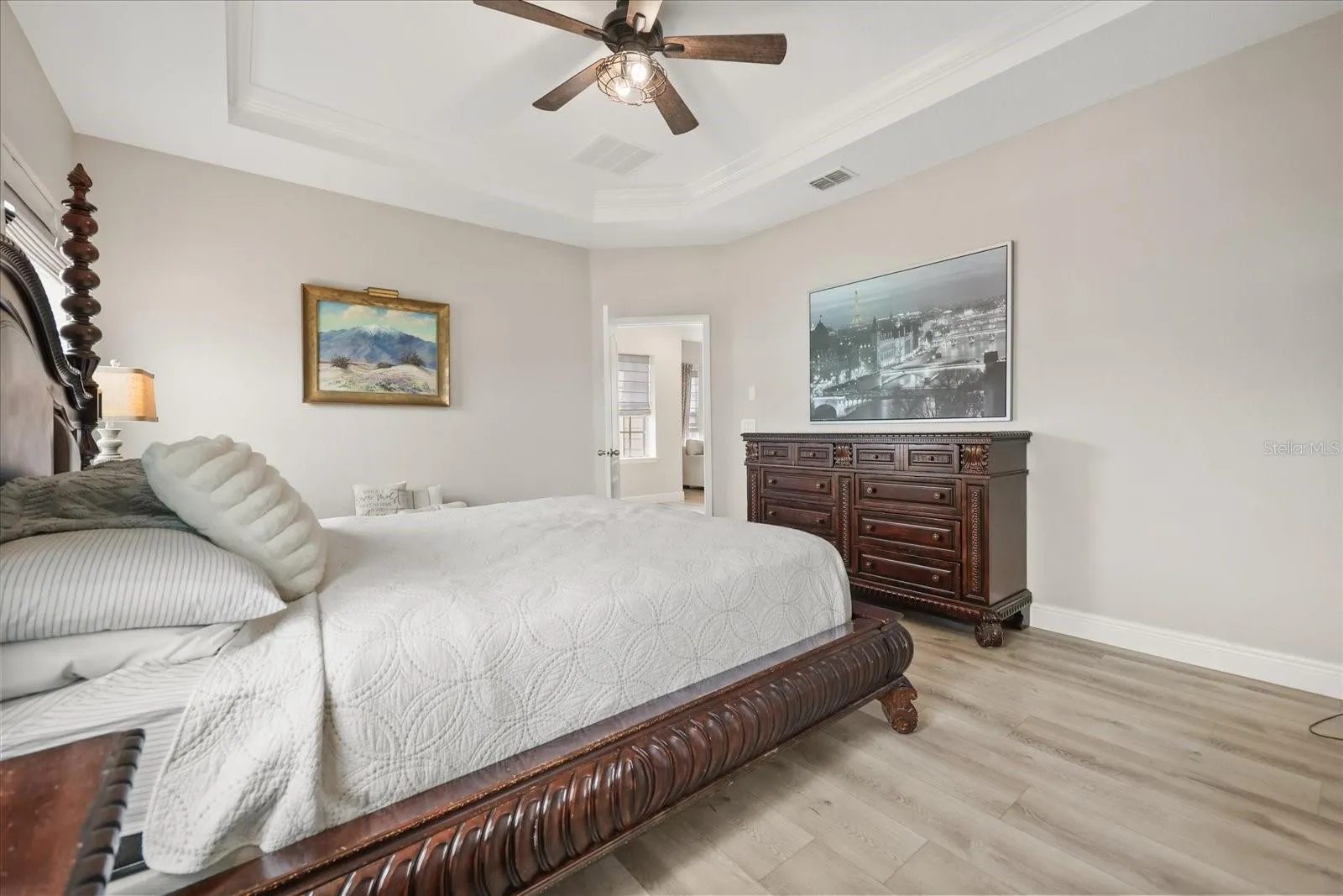 Primary bedroom with King sized bed