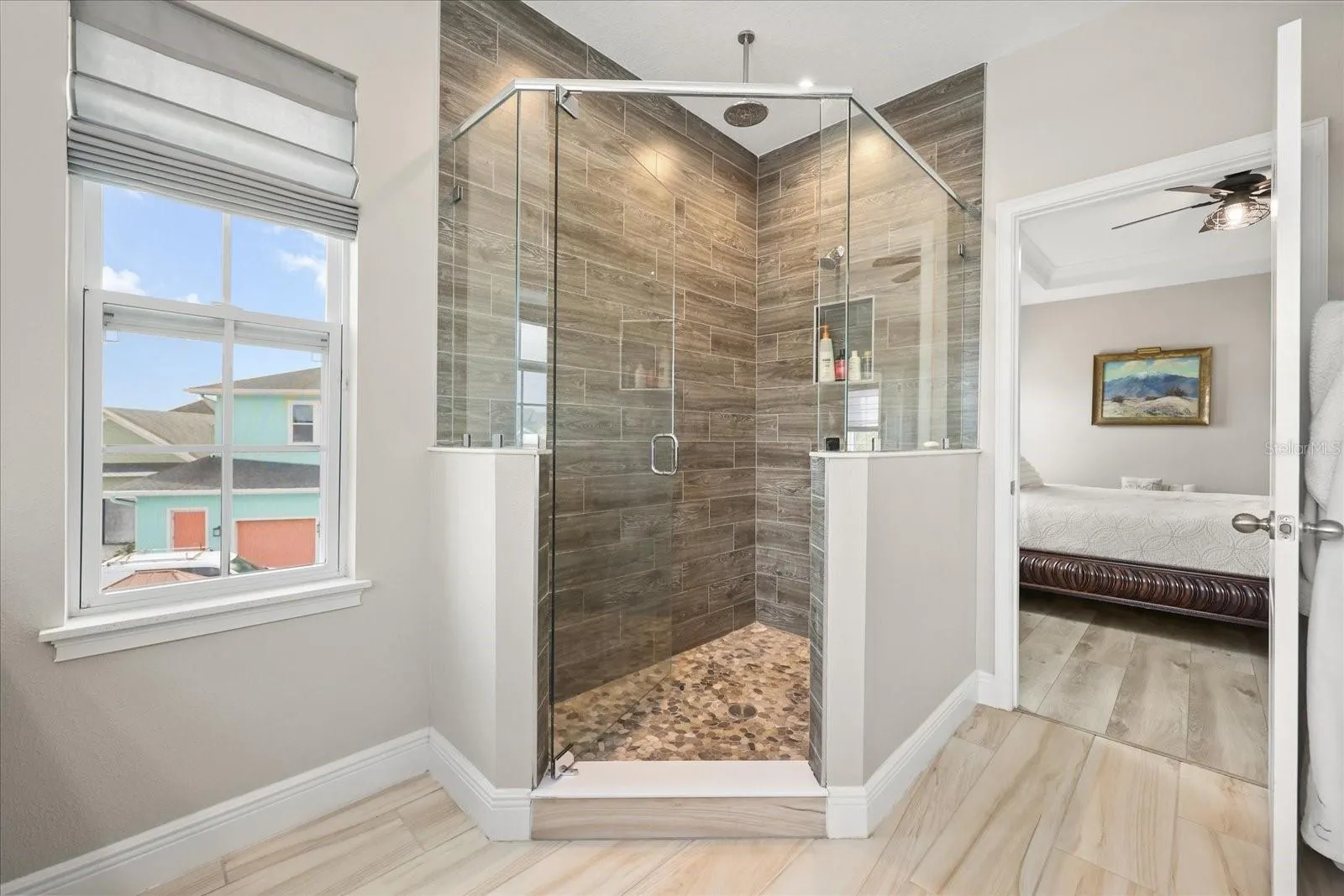 Primary bedroom walk-in shower