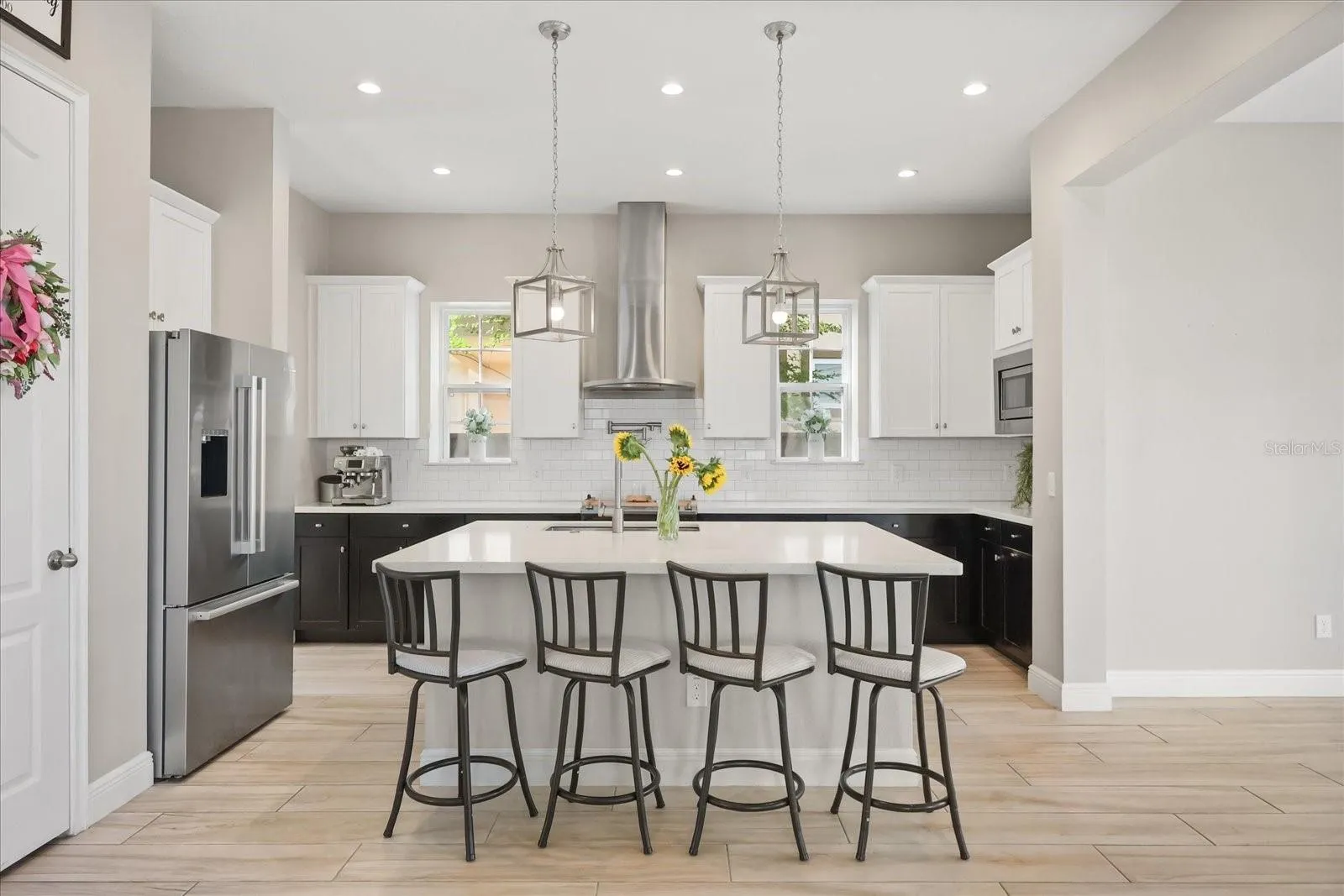 Open, airy kitchen
