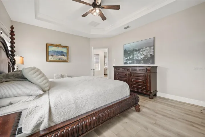 Primary bedroom with King sized bed