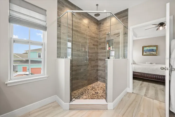 Primary bedroom walk-in shower