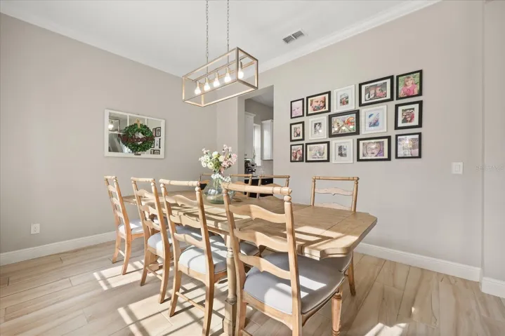 Dining room with entrance to kitchen