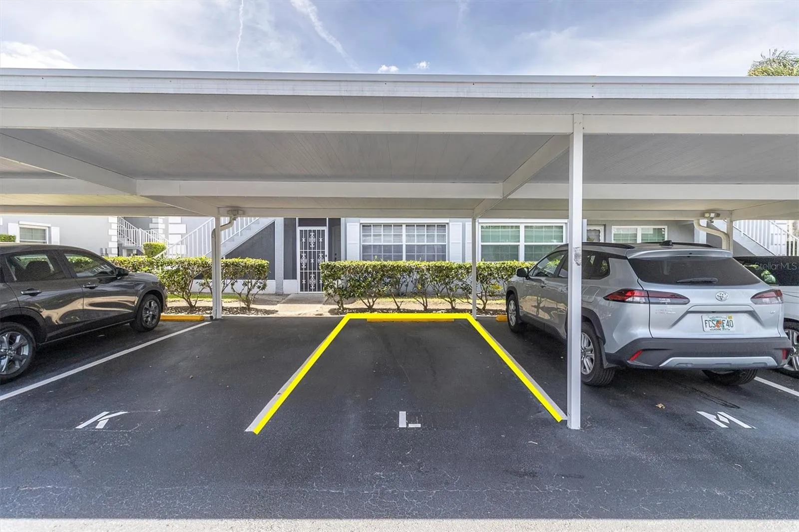 Covered parking space