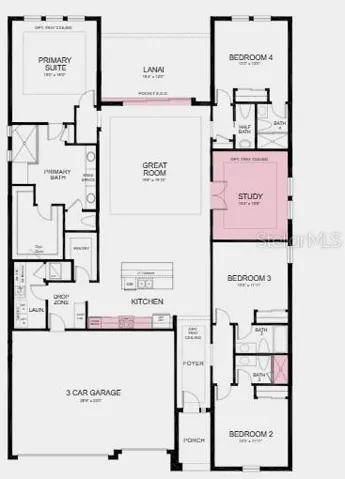 Additional Highlights Include: shower in place of tub in bath 2, 8' interior doors, and upgraded cabinets