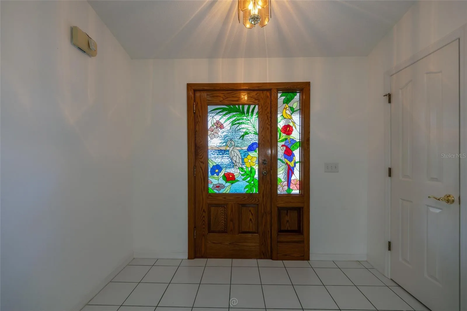 elegant custom stained-glass front door