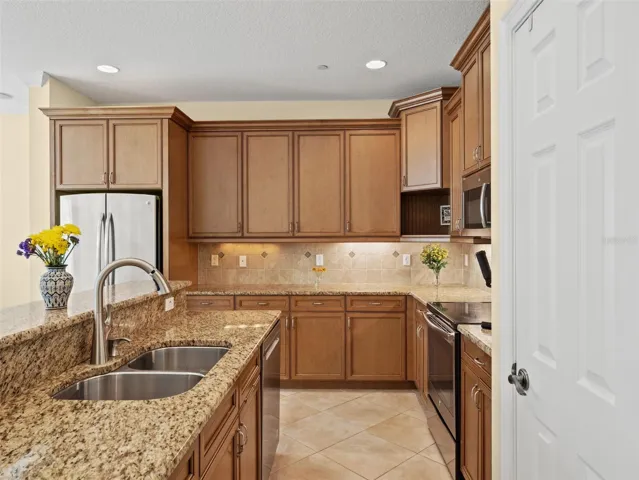 Great counter space and plenty of cupboards for storage. Under mount lighting for an ambient feel.