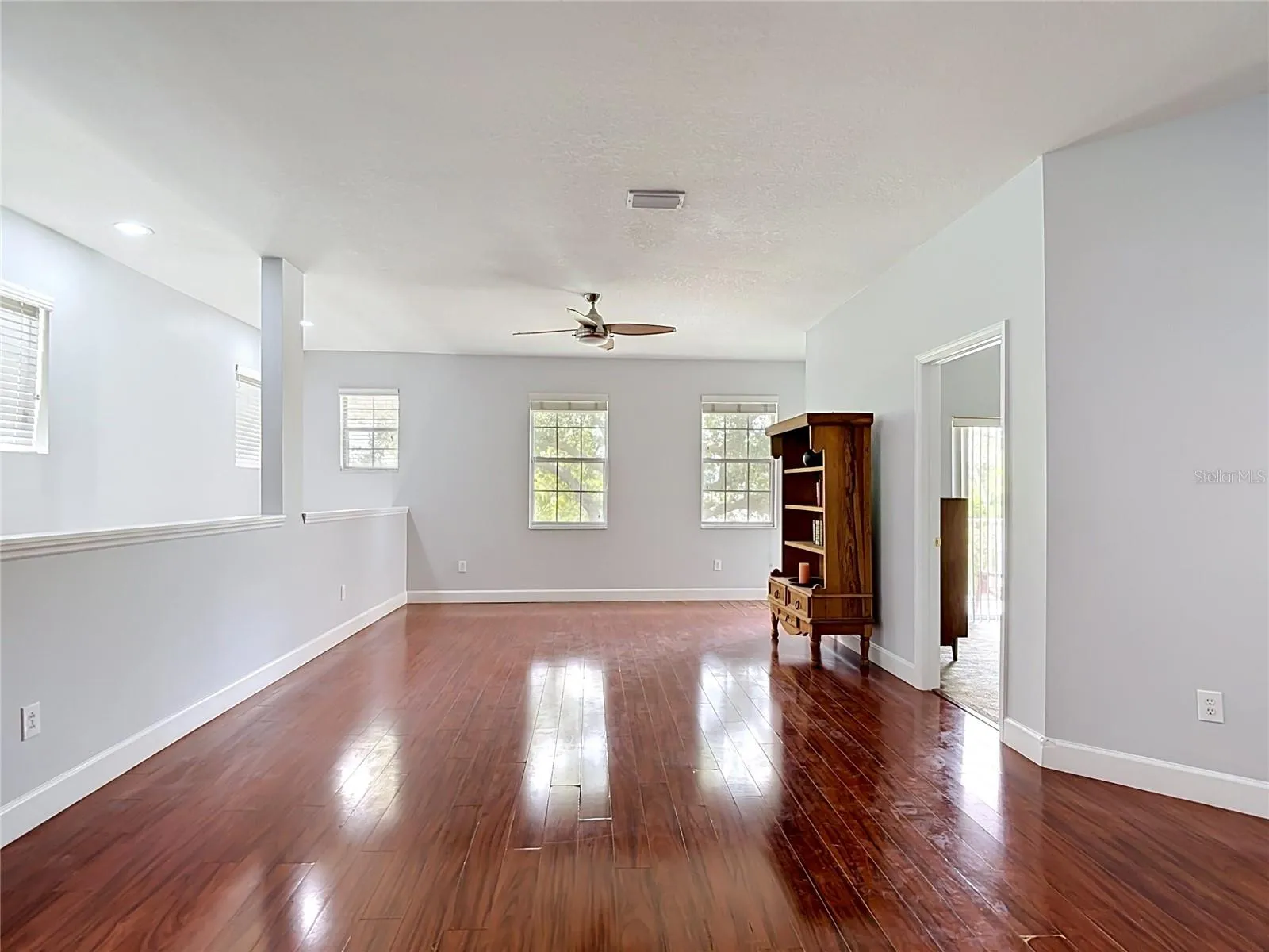 9502 W Park Village 108, Great room, primary bedroom to right, front entry stairwell to left