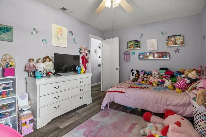 bedroom two. Walk in closet. First bedroom down the halldway.