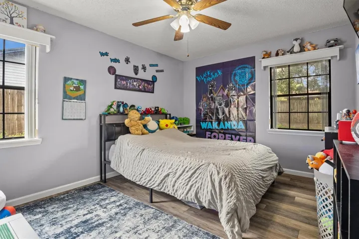 bedroom three. Located at the end of hallway. Walk in closet