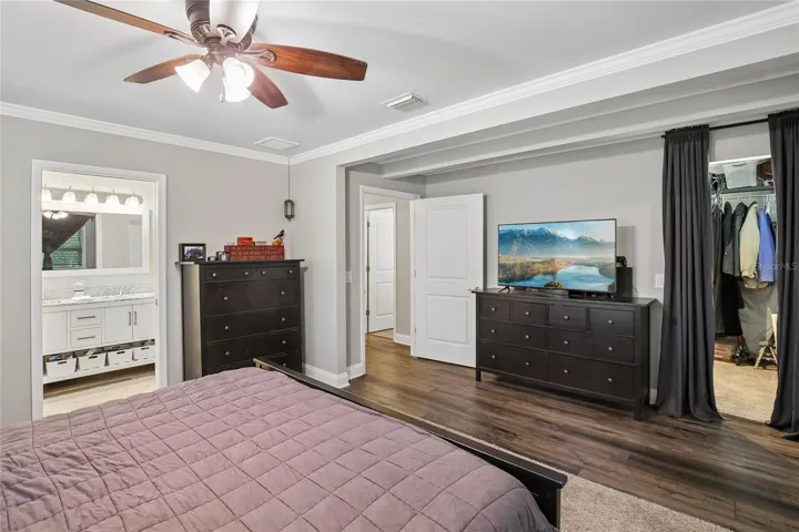 Primary Bedroom Closet & Bath View – The primary bedroom features generous storage with a closet area and convenient access to the en suite bathroom. The open layout provides room for multiple furniture arrangements.Primary Bedroom Closet & Bath View – The primary bedroom features generous storage with a closet area and convenient access to the en suite bathroom. The open layout provides room for multiple furniture arrangements.