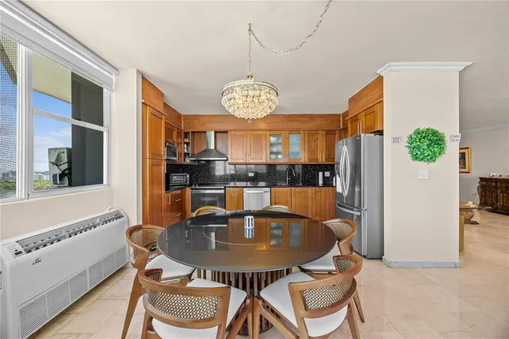 An open kitchen with an inviting dining space.
