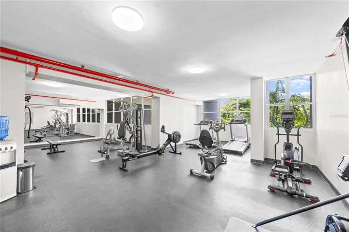 Spacious and fully equipped gym for your daily workout routine.