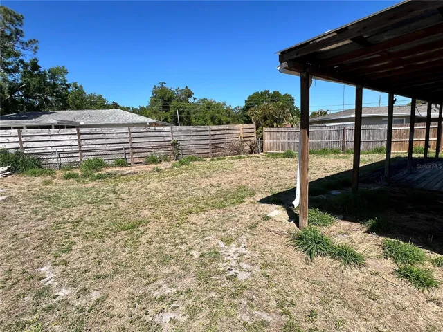 Covered patio area