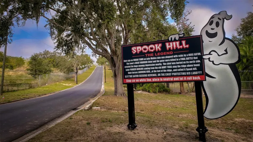Cars parked at the bottom of the hill will defy gravity and seemingly roll uphill.