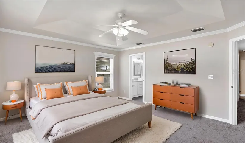 primary bedroom (virtually staged)
