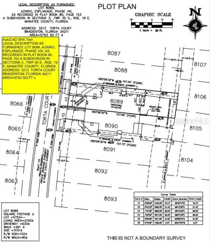 3213 Torta Court Plot Plan