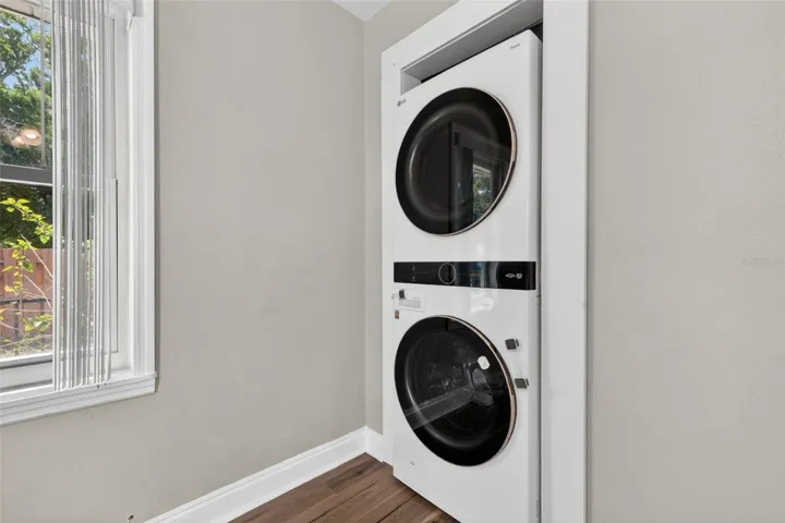 Bedroom #3 - laundry moved inside to this closet vs it was originally in the garage