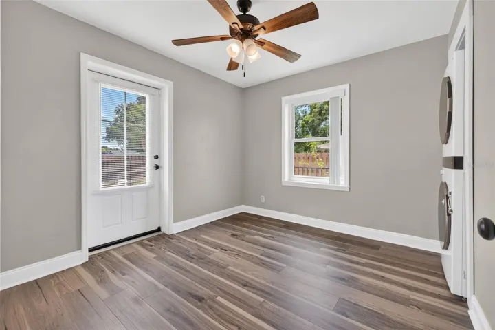 Bedroom #3 - laundry moved inside to this closet vs it was originally in the garage