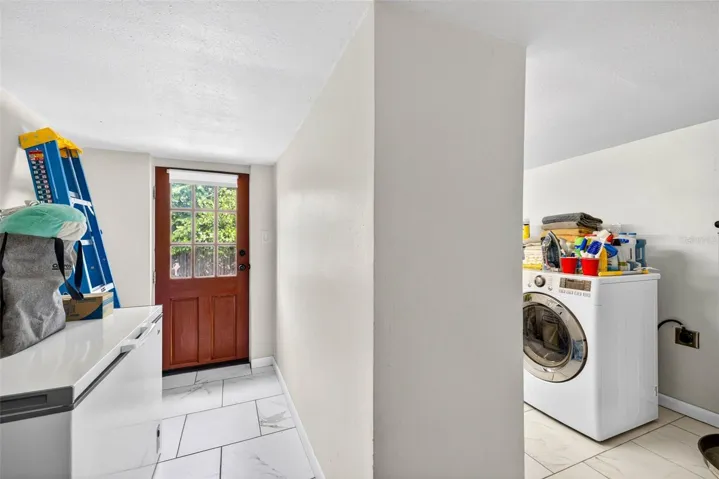 Laundry room near rear of property
