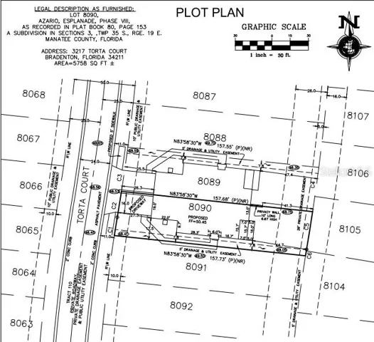 3217 Torta Court Plot Plan