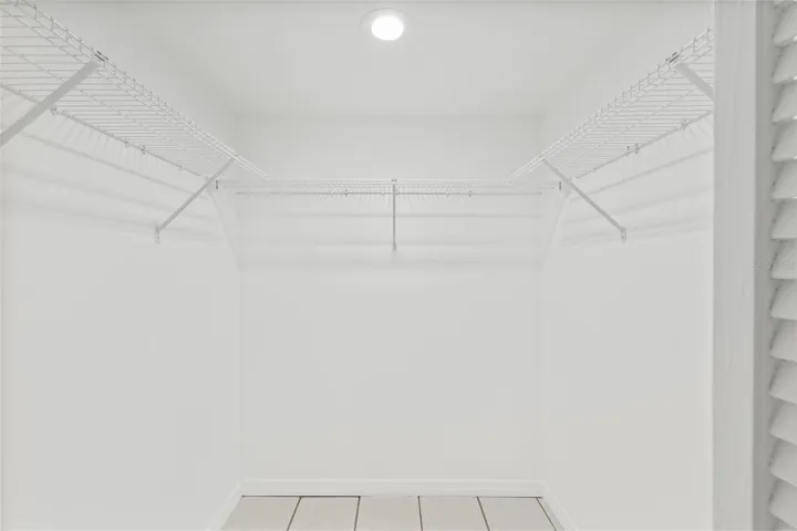 Walk-In Closet with Brand-New Shelving