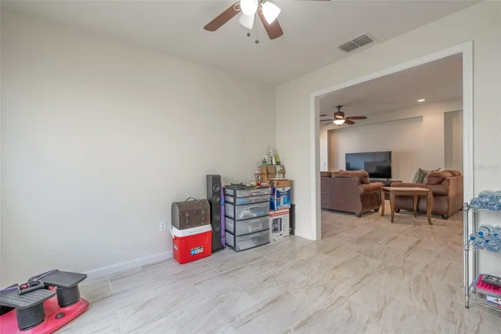 and is adjacent to Living area.