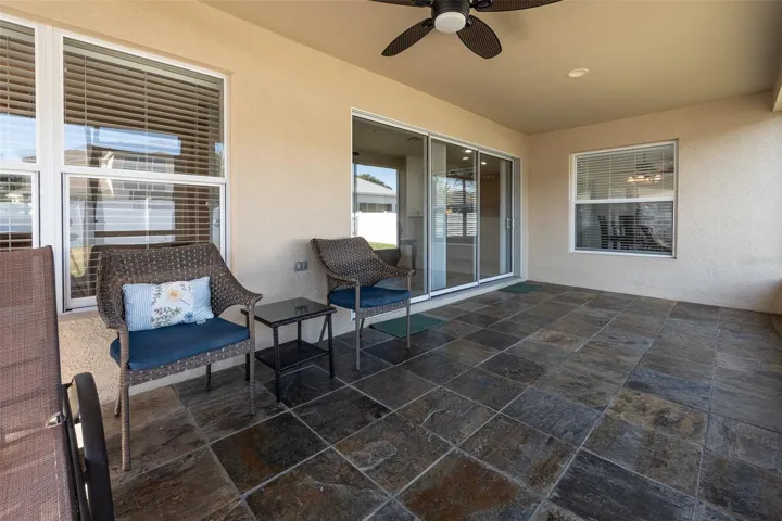 Comfortable Lanai with tile floor.