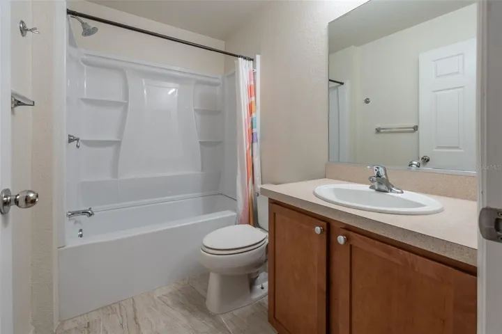 Bathroom 2 has tub/shower combo.
