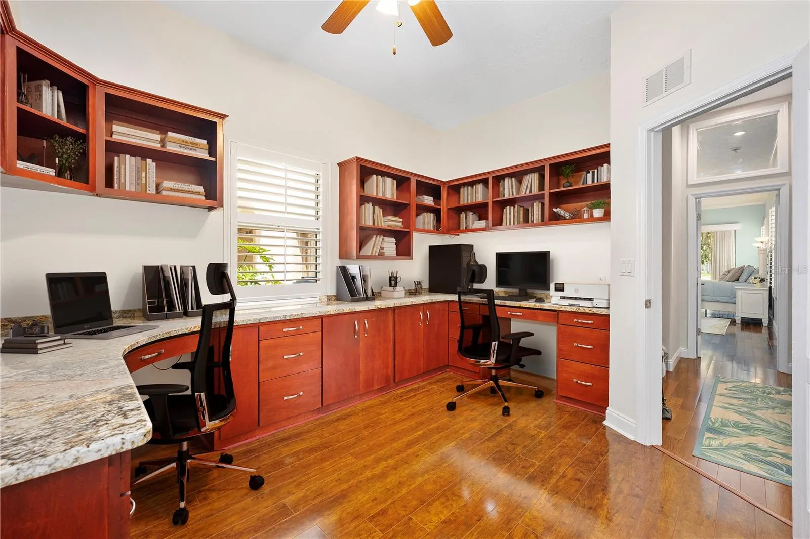 Stagged office room