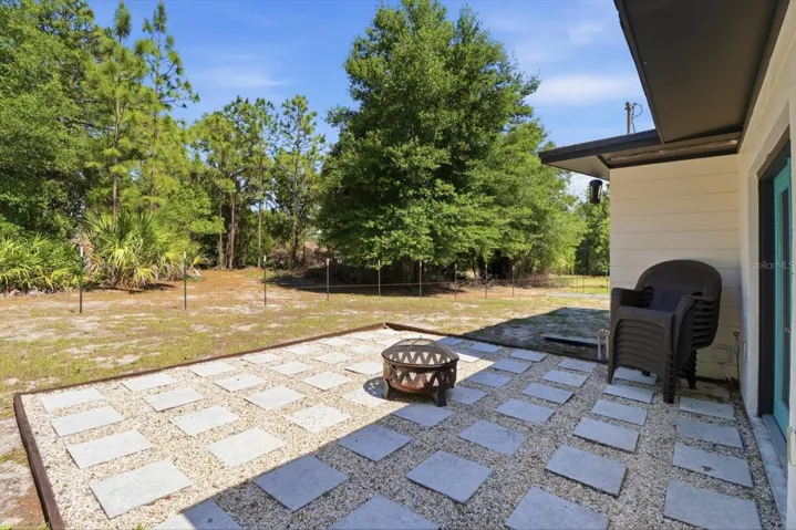 Fire pit put together when home was used as an AirBnB