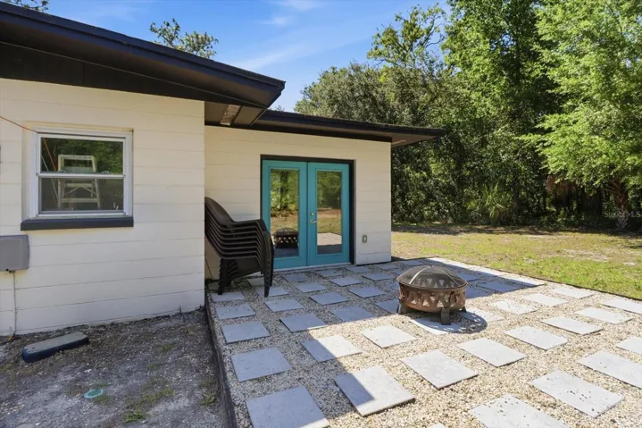 Fire pit put together when home was used as an AirBnB